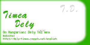 timea dely business card